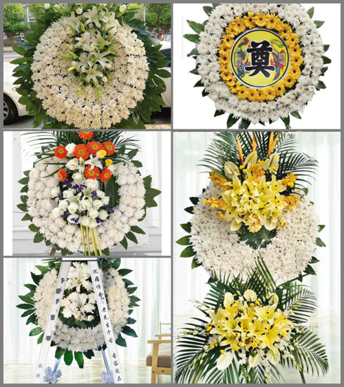 湖北孝感市应城市三合镇李榨村花圈速递